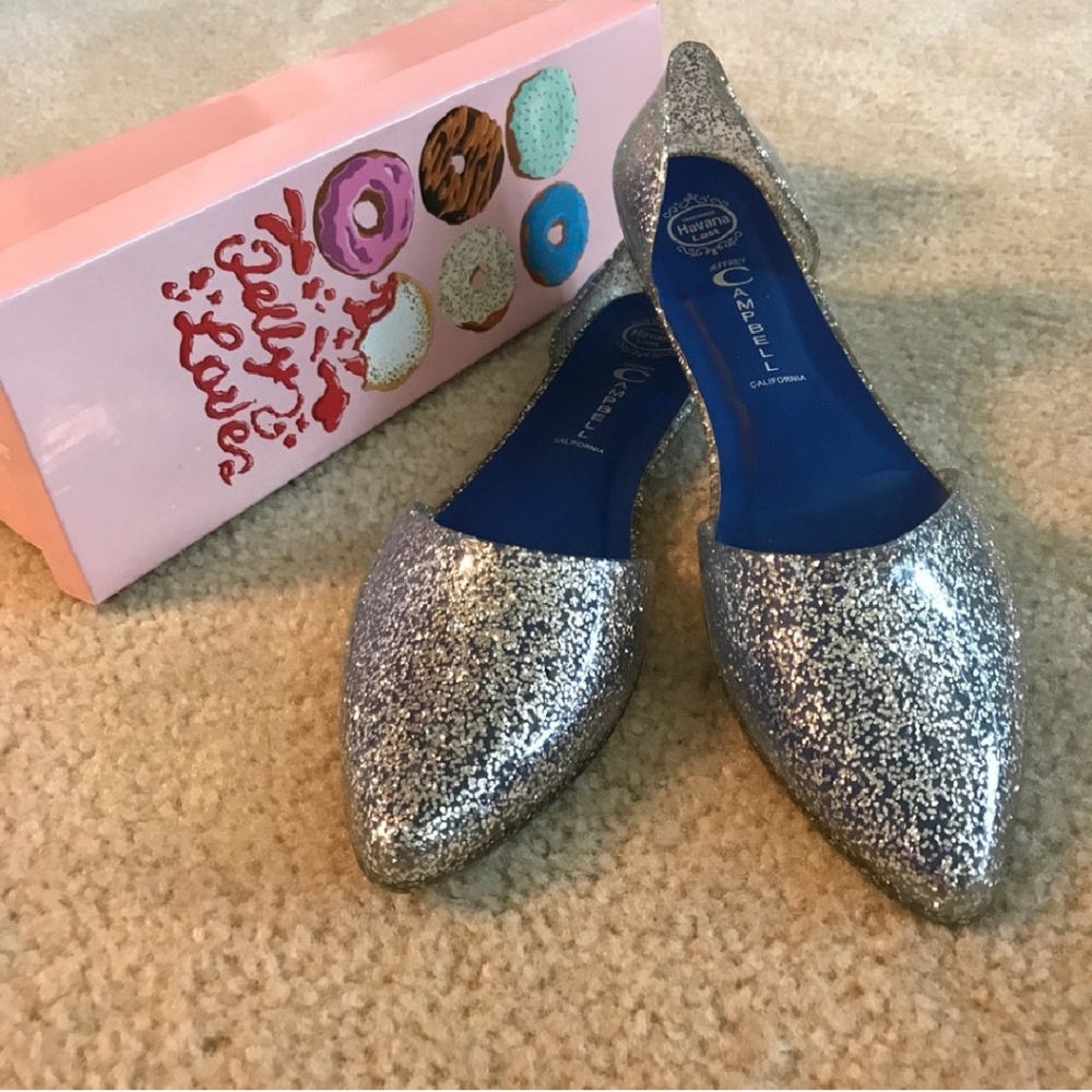 Jeffrey Campbell Glitter Jelly Flats